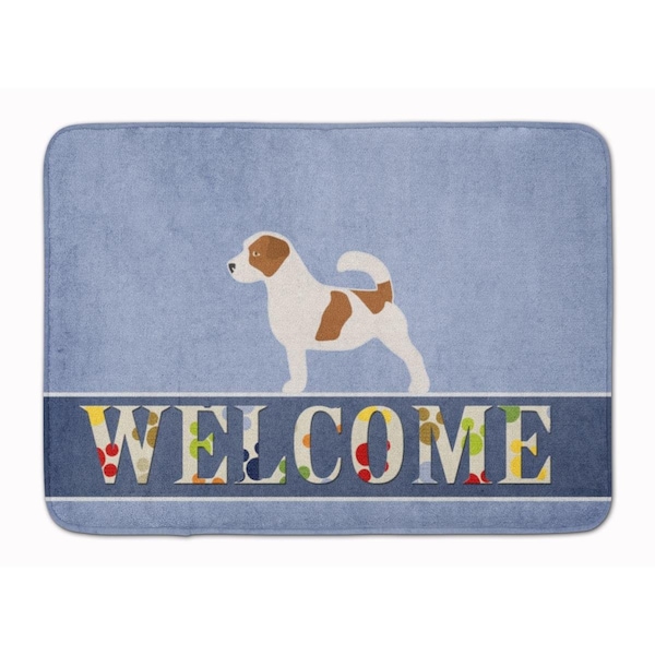 Carolines Treasures Jack Russell Terrier Welcome Machine Washable Memory Foam Mat BB5511RUG - main